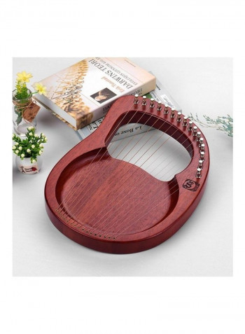 16-String Wooden Lyre Harp