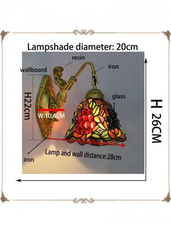 Grape Stained Glass Wall Lamp Multicolour