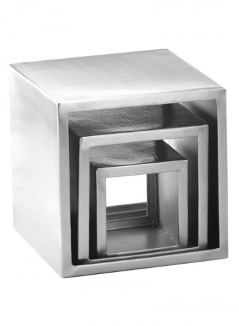 3-Piece Riser Set Silver 14 x 9.5centimeter