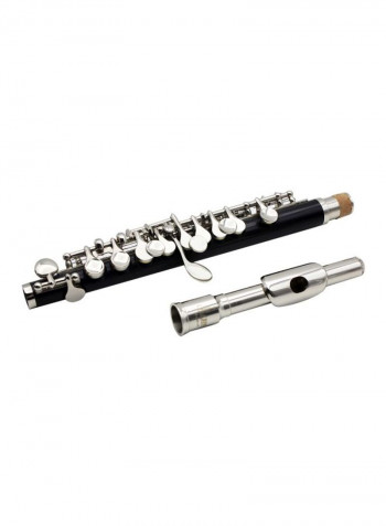 Silver Plated Piccolo Flute With Accessories