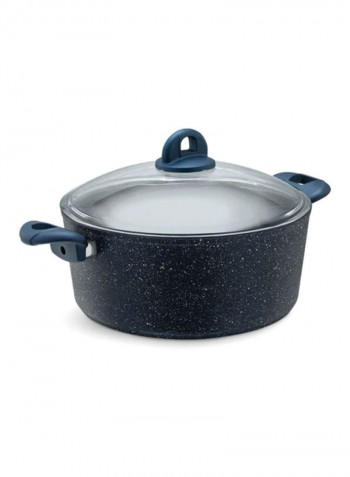 9-Piece Granitec Cookware Set Blue/Clear