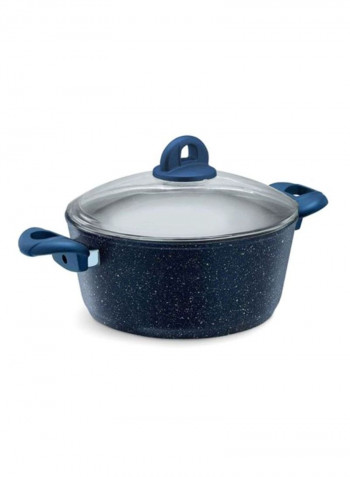 9-Piece Granitec Cookware Set Blue/Clear
