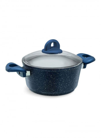 9-Piece Granitec Cookware Set Blue/Clear