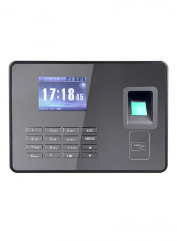 Employee Biometric Fingerprint Attendance Machine Black