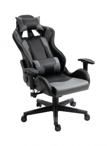 PU Leather Gaming Chair With Lumbar Support Black/Grey