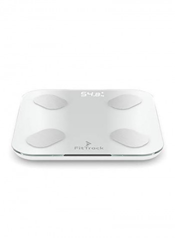 Digital Bluetooth Weight Scale White 0.98x12.6x12.6inch