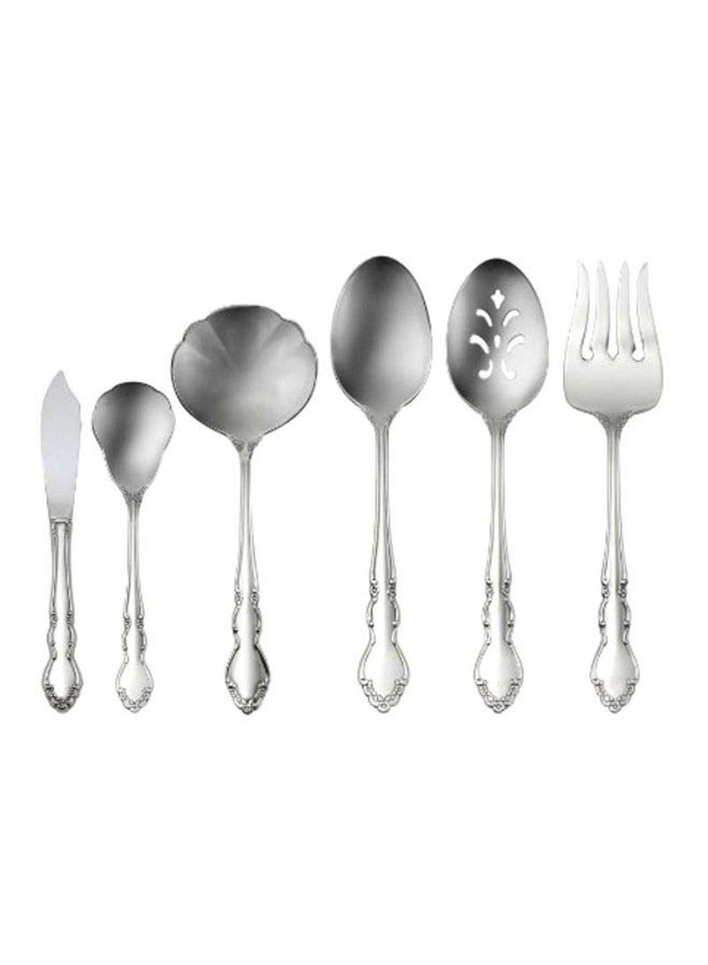6-Piece Stainless Steel Cutlery Set Silver