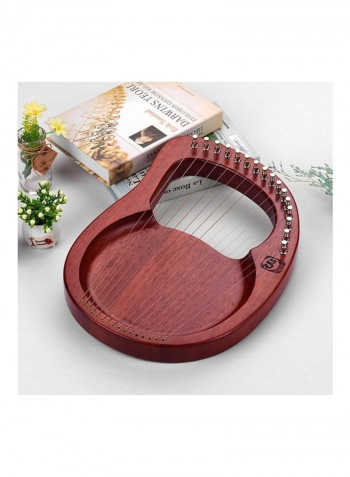 16-String Wooden Lyre Harp Metal Strings