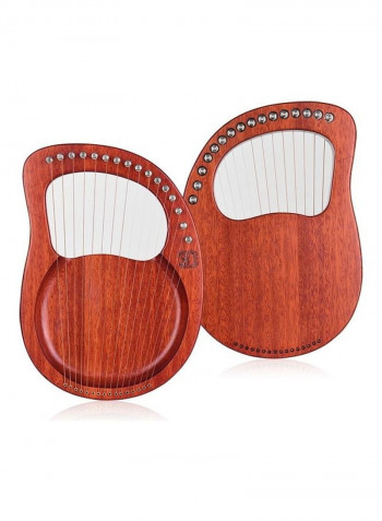 16-String Wooden Lyre Harp Metal Strings