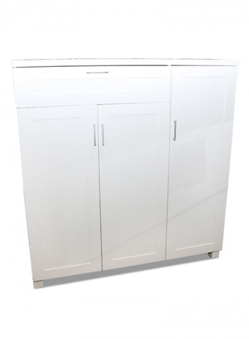 Kowel 3 Door Shoe Cabinet White
