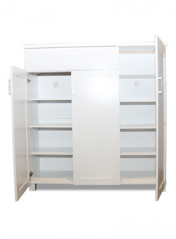 Kowel 3 Door Shoe Cabinet White