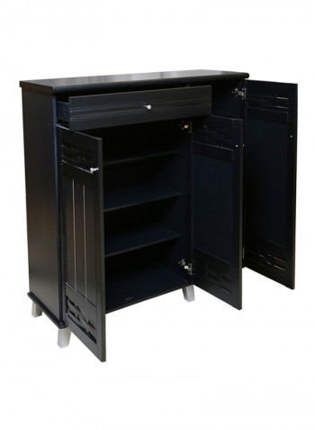 Rebo Multistorage Drawer Cabinet Black 114x119x39centimeter