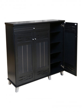 Rebo Multistorage Drawer Cabinet Black 114x119x39centimeter