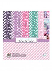 24-Piece Elegantly Festive Paper Pack Purple/Green/Pink
