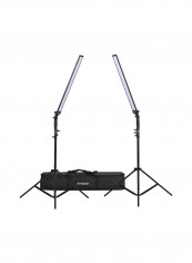 2-Piece Photography Studio LED Lighting Set 36watts Black