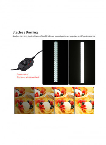 2-Piece Photography Studio LED Lighting Set 36watts Black