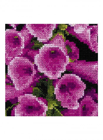 Foxgloves Counted Cross Stitch Kit Purple/White/Green