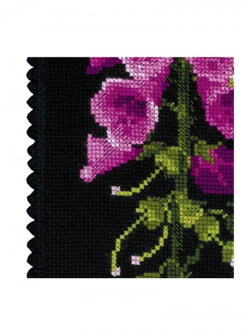Foxgloves Counted Cross Stitch Kit Purple/White/Green