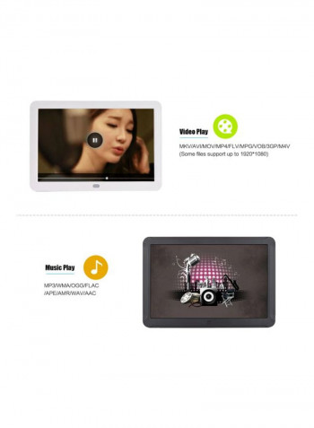 LED Digital Photo Frame With Remote Control Black