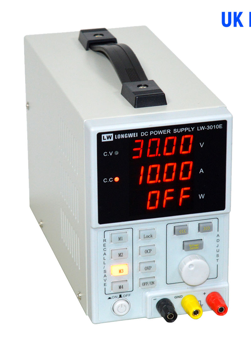 Programmable DC Power Supply Voltage Current Power Display White 33.50 X 16.00 X 23.00cm