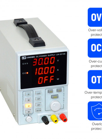 Programmable DC Power Supply Voltage Current Power Display White 33.50 X 16.00 X 23.00cm