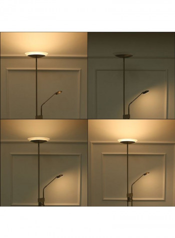 LED Adjustable Floor Lamp Silver/White