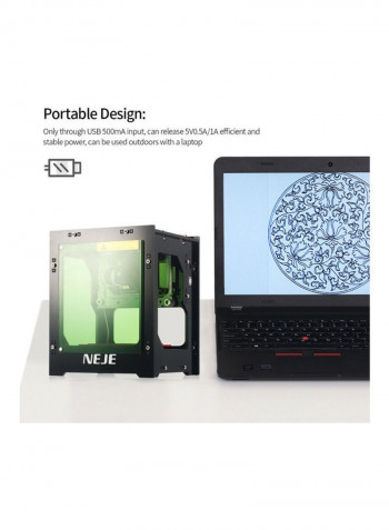 Smart Mini Laser Engraving Machine Black 30cm