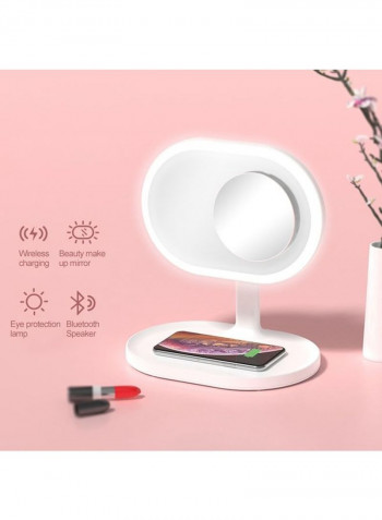 Wireless Charging Beauty Mirror Table Lamp Multicolour 25 x 19 x 28centimeter