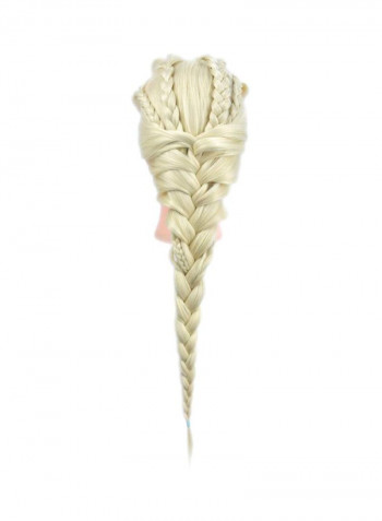 Mannequin Head Hair Extension With Clamp Blonde