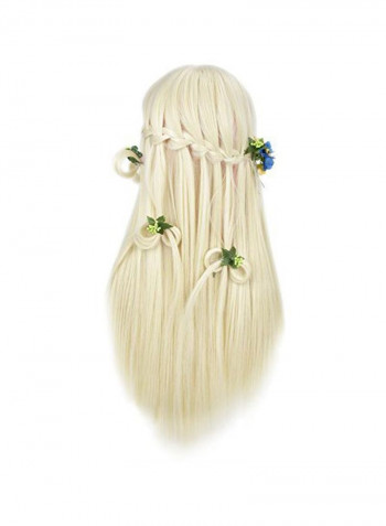 Mannequin Head Hair Extension With Clamp Blonde