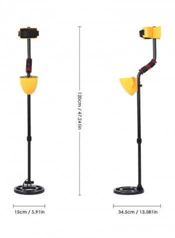Underground Metal Detector With Headphones Gold/Black 120x34.5x15centimeter