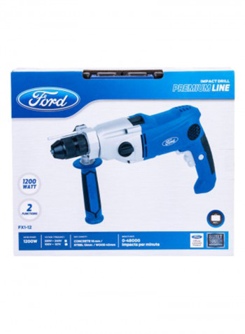 2-Gear Keyless Impact Drill Blue/Black