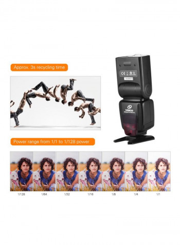 Wireless Trigger Camera Speedlite Flash Light 6.1x7.5x19centimeter Black