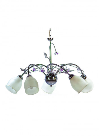 Decorative Chandelier Chrome Silver/White 70x50centimeter