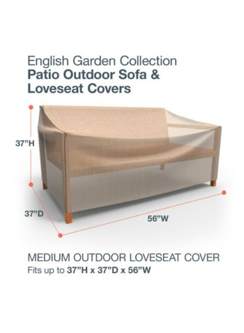 English Garden Outdoor Patio Ottoman Cover Beige