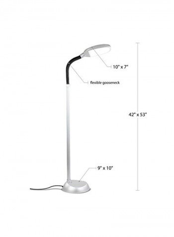 LED Floor Lamp White 10.2x9x61inch