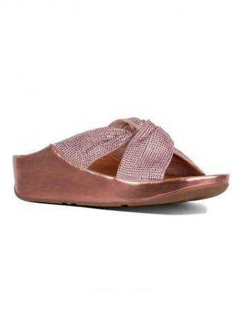 Twiss Crystal Sandals Pink