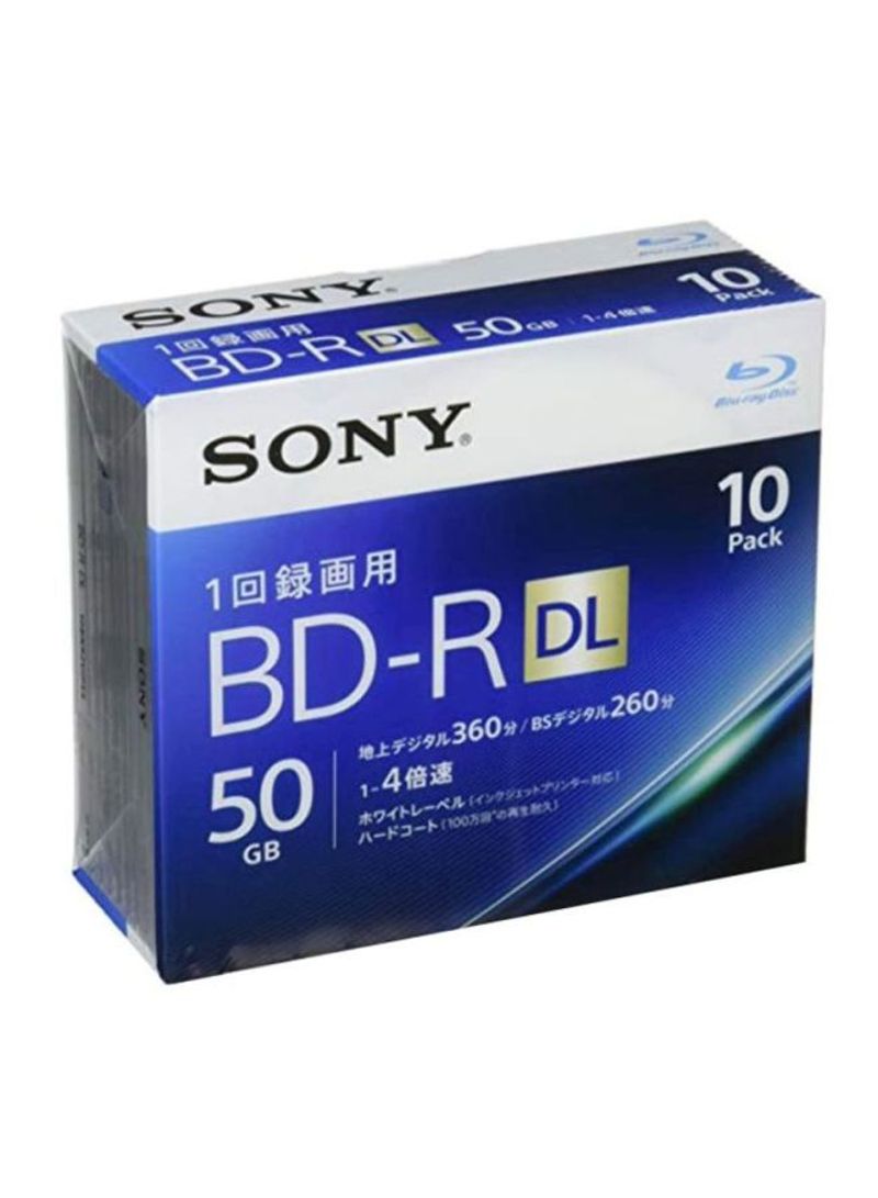 4-Piece BD-R DL Discs Set 10BNR2VJPS4