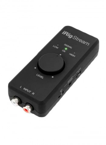 Irig Stream - Streaming Audio Interface For Iphone, Ipad And Mac/Pc Black