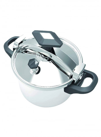 Stainless Steel Pressure Cooker Silver/Black 38L