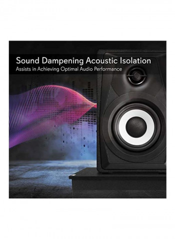 Acoustic Noise Isolation Platform Speaker Pad Black
