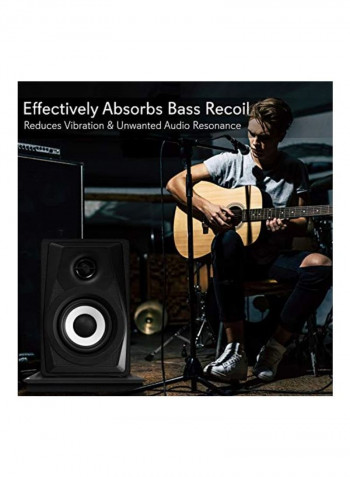 Acoustic Noise Isolation Platform Speaker Pad Black