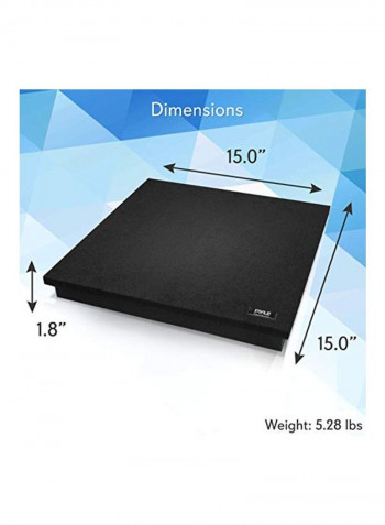 Acoustic Noise Isolation Platform Speaker Pad Black