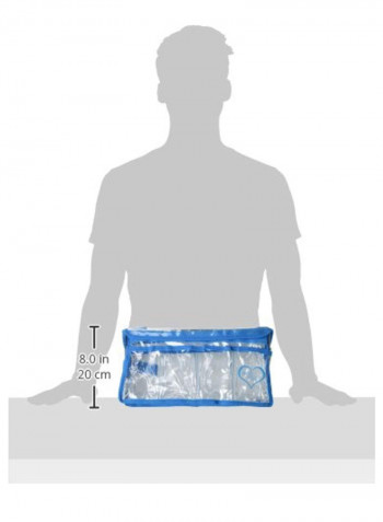 Deluxe Shower Caddies Blue/Clear 14x7x5inch