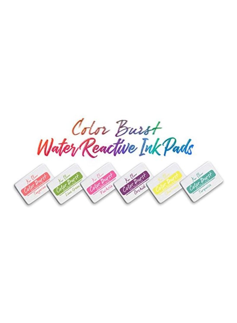6-Piece Colour Burst Ink Pads Multicolour