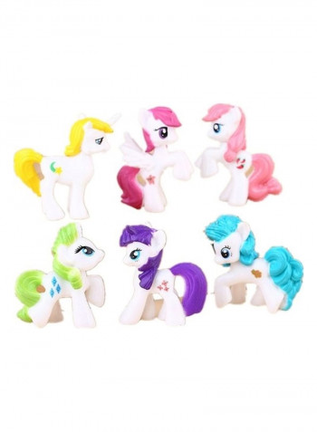 6-Piece My Little Pony Miniature Toy 5.5centimeter