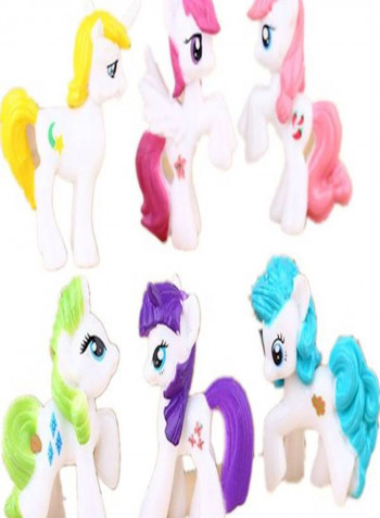 6-Piece My Little Pony Miniature Toy 5.5centimeter