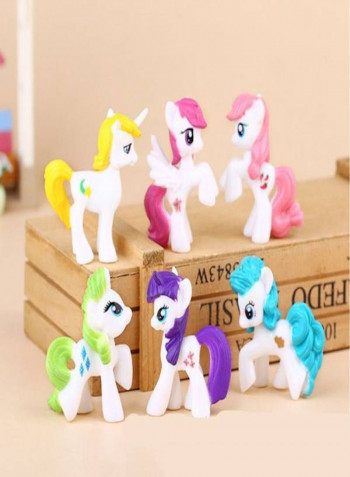 6-Piece My Little Pony Miniature Toy 5.5centimeter