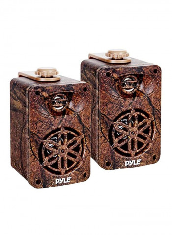 Waterproof Outdoor Speaker System PLMR24DK Brown/Black