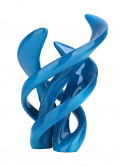 Abstract Iron Casting Sculpture Blue 40x28x30centimeter